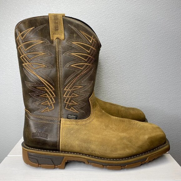 NEW IRISH SETTER Steel Toe Western Boots Brown Men’s 13 EE main image 8